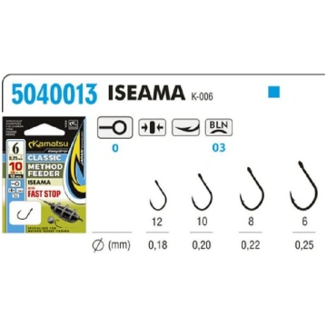 Āķi ar pavadu KAMATSU Iseama Method Feeder Fast 10