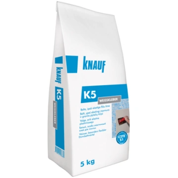 Elastīga flīžu līme K5 Knauf 5 kg balta