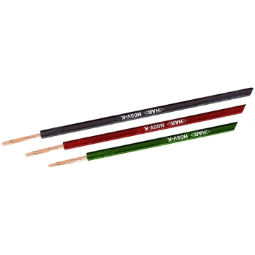 Wire; H05V-K; stranded; Cu; 0.5mm2; PVC; yellow-gr