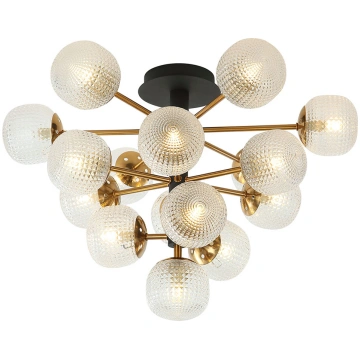 Naysika griestu lampa zelta melna Ø:585, 16 x MAX 