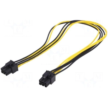 Cable: mains | both sides,PCI-E 6pin female | 0.4m