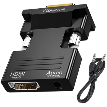 HDMI uz VGA (D-Sub) video un audio adapteris, meln
