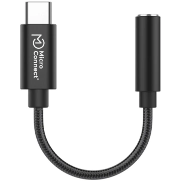 MicroConnect Premium USB-C to minijack Adapter, Bl