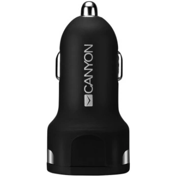 CANYON Universal 2xUSB car adapter, Input 12V-24V,