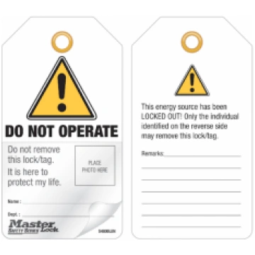 S4800LEN | Self laminating tag customized with a n