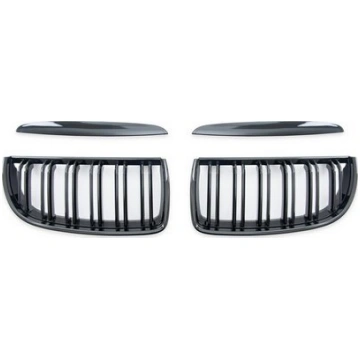 Mtuning Grill Sporta Dubults Ribas Gloss Black Bmw