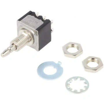 Switch: push-button; Pos: 2; DPDT; 3A/125VAC; ON-(