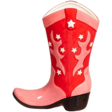 Sass & Belle vāze „Cowboy Boot“ – sarkana, rietumu