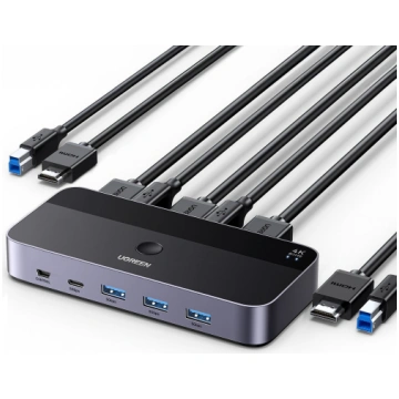 Ugreen Ugreen CM664 HDMI switch 2in1 KVM switch Bl