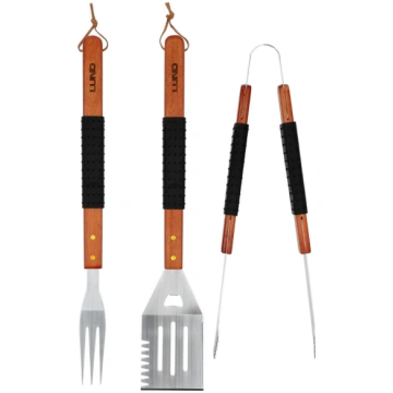 BBQ SET 3PCS, WOODEN HANDLE (99845) Lund