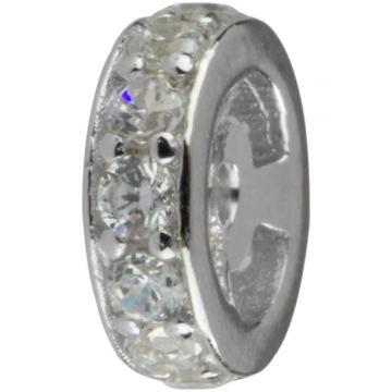 Intercalaire 6 mm pour perles, Argent 925 avec Zir