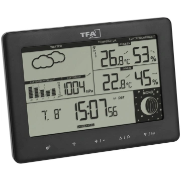 TFA Elements Black bateriju meteostacija – iekštel