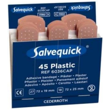 Salvequick plāksteri uz plastmasas bāzes (nomainām