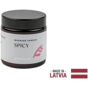 GREENUM Masāžas svece SPICY, 100 g