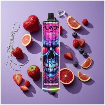 Melnais Pūķa Ledus JNR Calavera 11000 Puffs Vienre