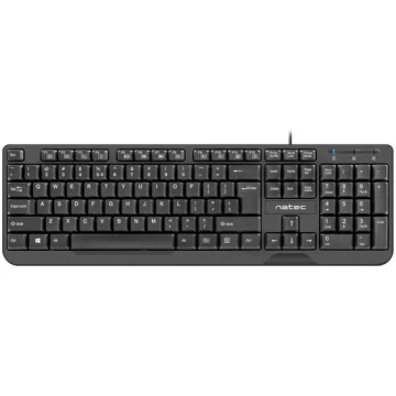 NATEC KEYBOARD TROUT SLIM USB, US LAYOUT, BLACK NK