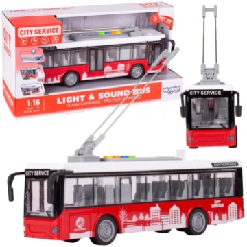 WOOPIE Interaktīvais elektriskais trolejbuss 1:16