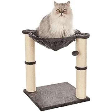 Amazon Basics Cat Scratching Post with House, Hamm