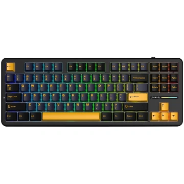 AULA Gasket F87 Thunder Black GrayWood RGB Keyboar