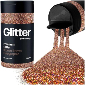 Glitter Shaker Bronzas brūna hologrāfiska sejas na