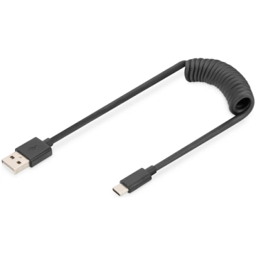 Digitus USB 2.0 Type A to USB C Spiral Cable AK-30
