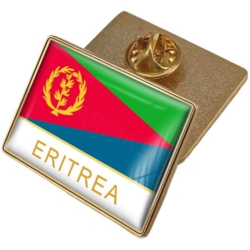 Eritrejas karoga piespraude - radoši apdrukāts val