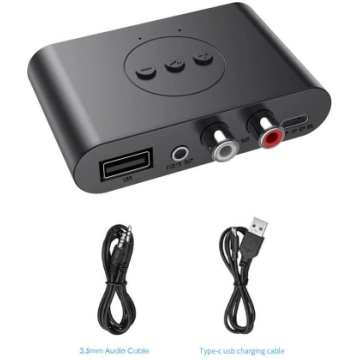 Bluetooth 5.0 audio uztvērējs Stereo mūzikas bezva