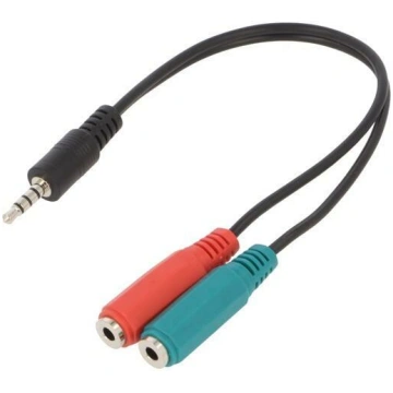 Kabelis Gembird 3.5 mm audio + microphone adapter