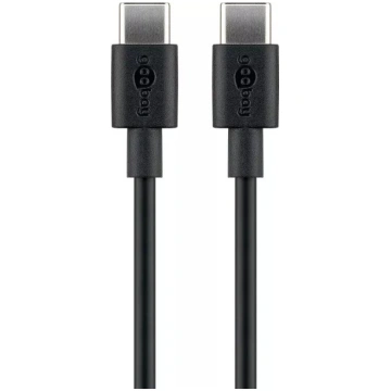 Goobay USB kabelis USB 2.0 0.5m USB C melns