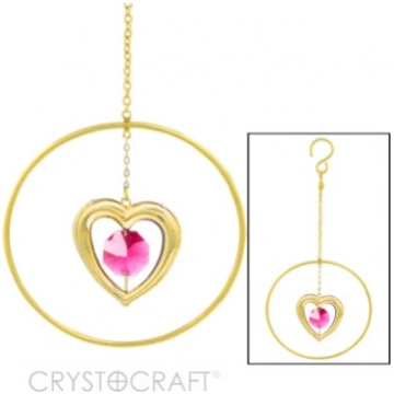 Sirds iekārta ķēdītē aplī, ar SWAROVSKI kristāliem