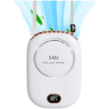 Pārnēsājams mini ventilators karājas kakla uzlādēj