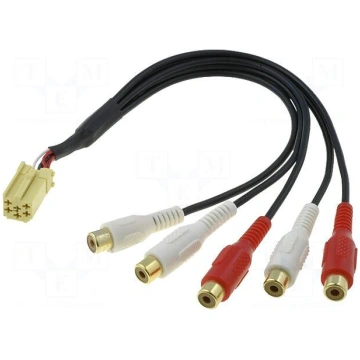 ISO mini plug,RCA socket x5 | PIN: 6 4CARMEDIA ZRS