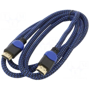 Cable | HDMI plug,both sides | textile | Len: 1.8m