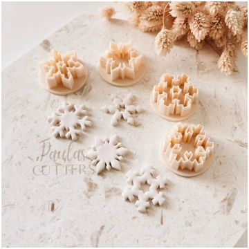 Polymer Clay Cutter, Snowflake Shape, Winter Earri
