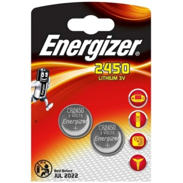 ENERGIZER Lithium CR2450 3V B2 baterija, 620 mAh (