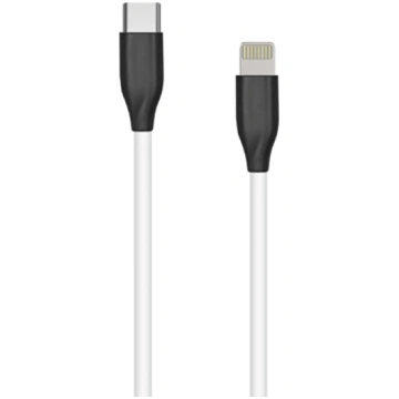 Silicone Cable USB Type C- Lightning, 2m (white) C