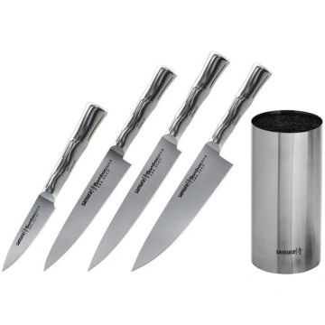 Samura Bamboo knife set, 4 pieces plus metal knife