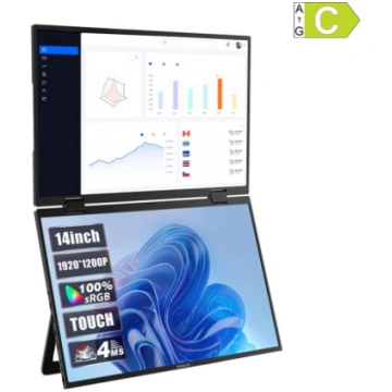 ZEUSLAP Z14W Portable Monitor with a 14-inch dual-