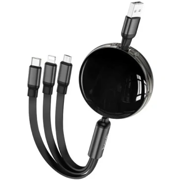Hoco X78 3-in-1 data transfer and charging cable |