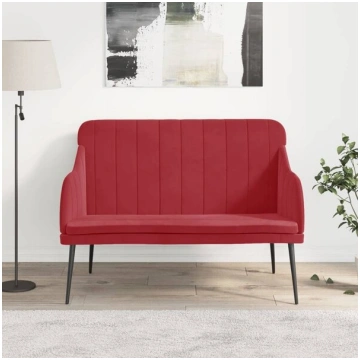vidaXL sols, vīnsarkana, 110x76x80 cm, samts