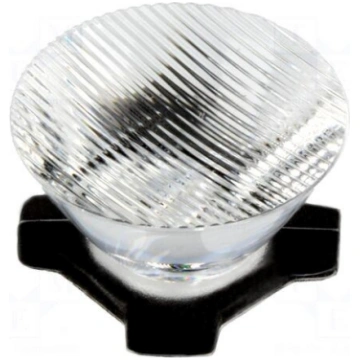 LED lens | round | milky | 8/55° | Mounting: adhes