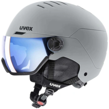 Slēpošanas ķivere Uvex Wanted Visor, pelēka krās.,