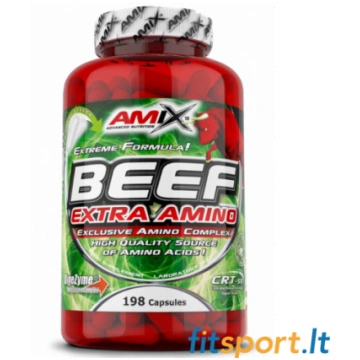 Amix Nutrition liellopa gaļas Extra Amino 198 kaps