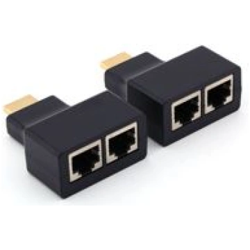 HDMI pagarinātājs 30m via Cat 5e,Cat 6e (2 X RJ45)