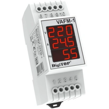 Digitālais ampērmetrs-voltmetrs un frekvences mērī