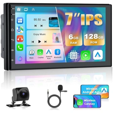 [6+128G] Auto radio ar bezvadu A-pple Carplay/Andr