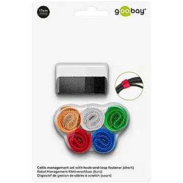 Goobay Cable management set with hook-and-loop fas