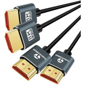 Thsucords Ultra Thin 8K 4K HDMI kabelis 5 m Pack o