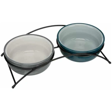 Trixie Bowl Set ceramic/metal divas keramikas bļod
