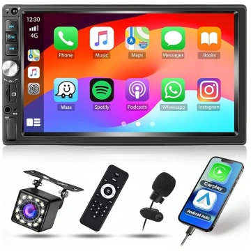Inefala Double DIN radio atbalsta CarPlay un Andro